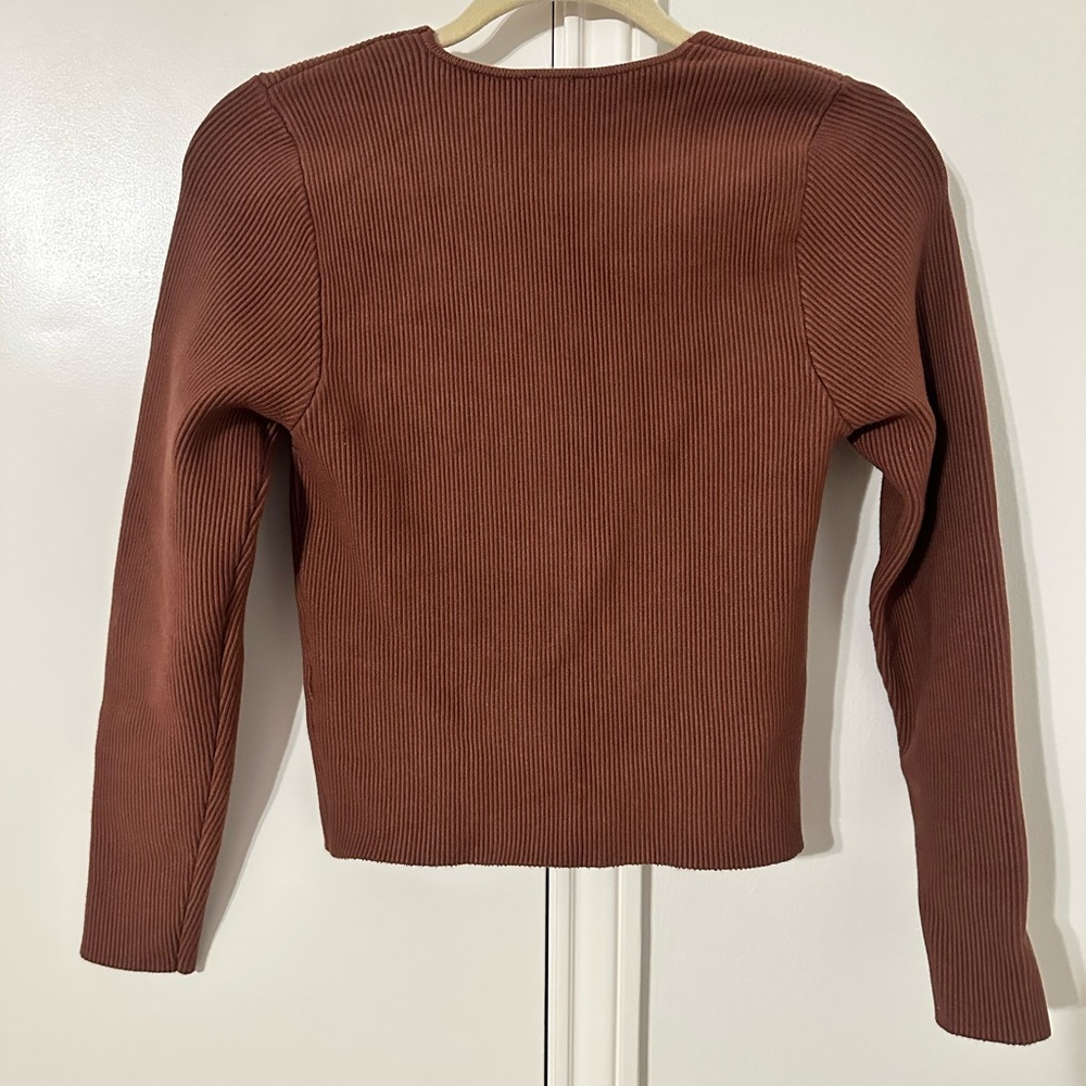 Abercrombie & Fitch Rust Ribbed Knit Top - Picture 5 of 5